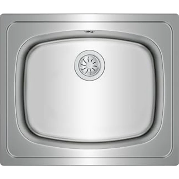 Teka Universe Spüle 60TXP1C, Edelstahl poliert, 1 x Behälter, Ablaufgarnitur mit Korb 3½" – Bild 1