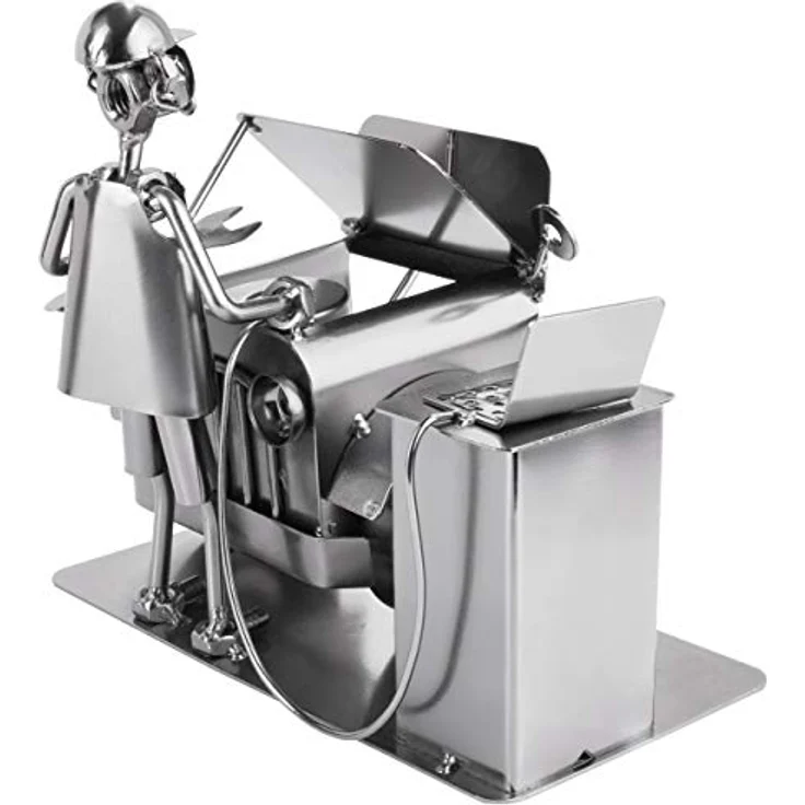 BRUBAKER Schraubenmännchen Automechaniker - Metallfigur Handarbeit - Geschenkidee – Bild 4