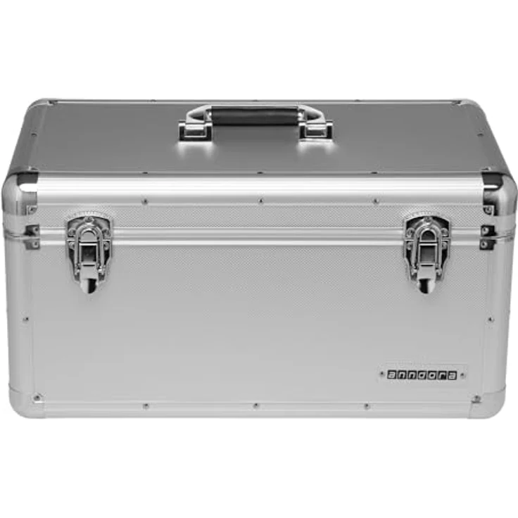 anndora Werkzeugkoffer 28 L Transportbox XL Werkzeugkasten Werkzeugbox - silber – Bild 6