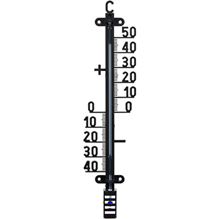 AXENTIA Außenthermometer, Kunststoff, schwarz, 25 cm – Bild 3