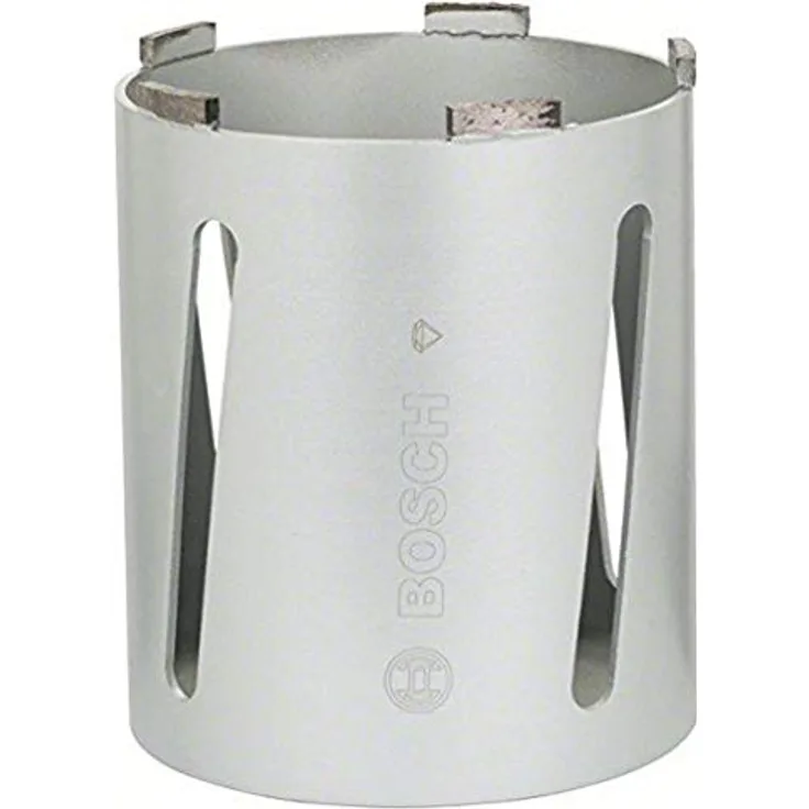 Bosch Accessories Diamanttrockenbohrkrone G 1/2, 127 mm, 150 mm, für Kalkstein, Ziegelstein und Sandstein, hohe Schnittleistung, 6 Segmente, 7 mm