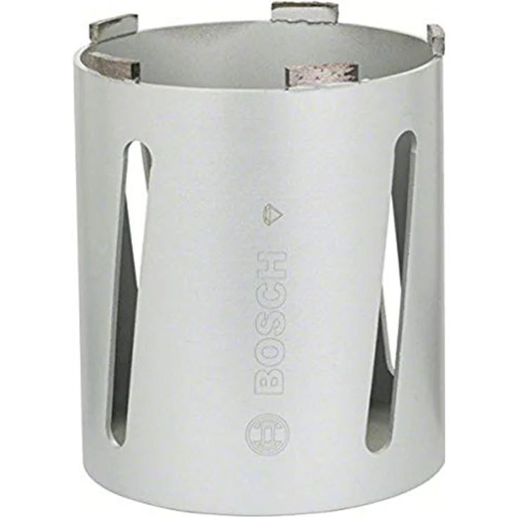 Bosch Accessories Diamanttrockenbohrkrone G 1/2, 127 mm, 150 mm, für Kalkstein, Ziegelstein und Sandstein, hohe Schnittleistung, 6 Segmente, 7 mm – Bild 1