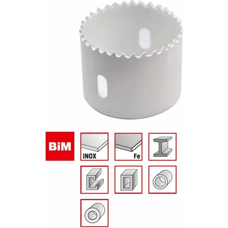 MPS M42 Bi-Metall Lochsäge, HSS Lochsäge für Metallbearbeitung mit hoher Standzeit, Schnitttiefe 40 mm