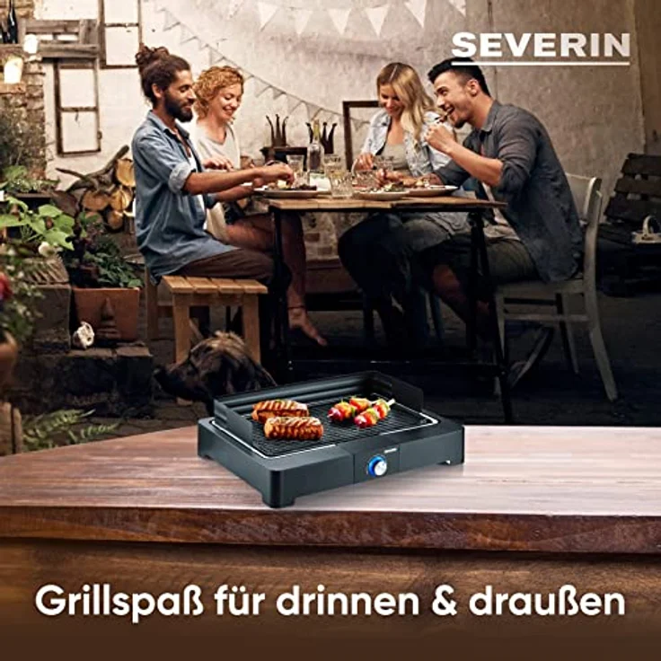 Severin PG 8567 Elektrogrill schwarz 2200 Watt Leistung – Bild 3