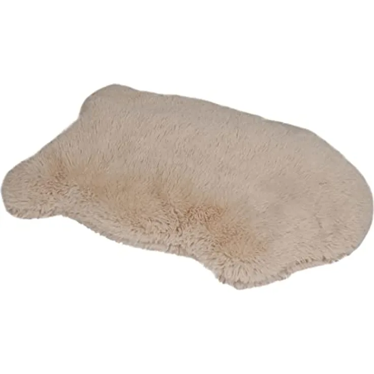 D&D Home Kissen für Hunde Holly S 90 x 60 x 10 cm weiß Fellimitat Memory-Schaum ergonomisches modernes und zeitloses Design waschbarer Bezug