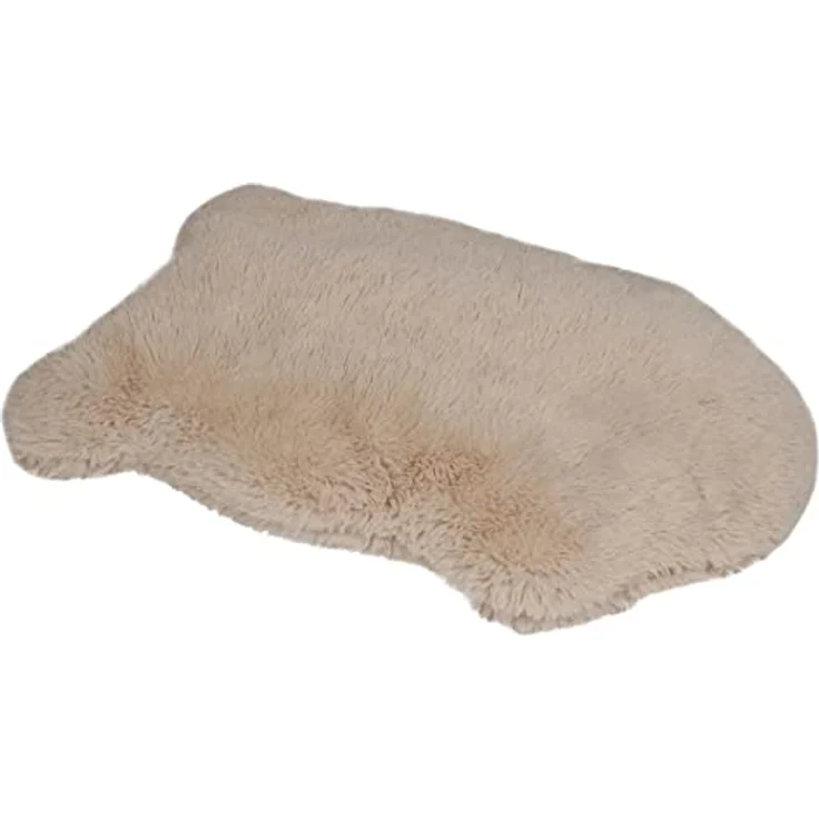 D&D Home Kissen für Hunde Holly S 90 x 60 x 10 cm weiß Fellimitat Memory-Schaum ergonomisches modernes und zeitloses Design waschbarer Bezug – Bild 1