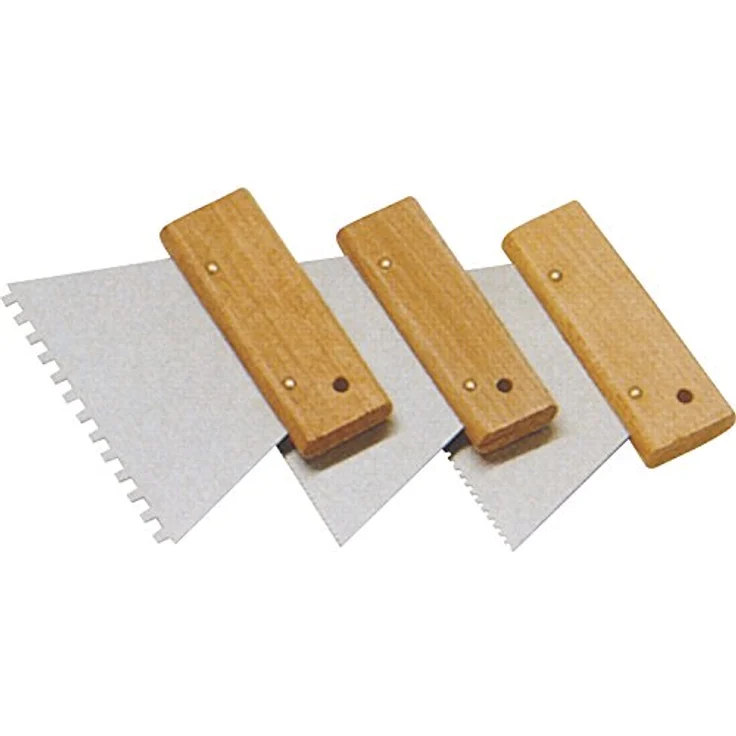 SCHULLER Zahnspachtel mit Holzgriffleiste, breite 180 mm, Spitzzahnung 1,8 mm, 1 Stück, 50372 – Bild 2