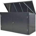 tepro Metallgerätebox Universalbox Store Max, anthrazit, Aufbewahrung für Mülltonnen, Maße ca. 232,5 x 104,5 x 132cm - Preisvergleich