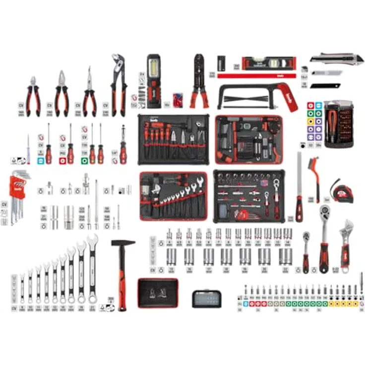 kwb Werkzeug-Koffer Trolley inkl. Werkzeug-Set, 175 -teilig, gefüllt, robust – Bild 6