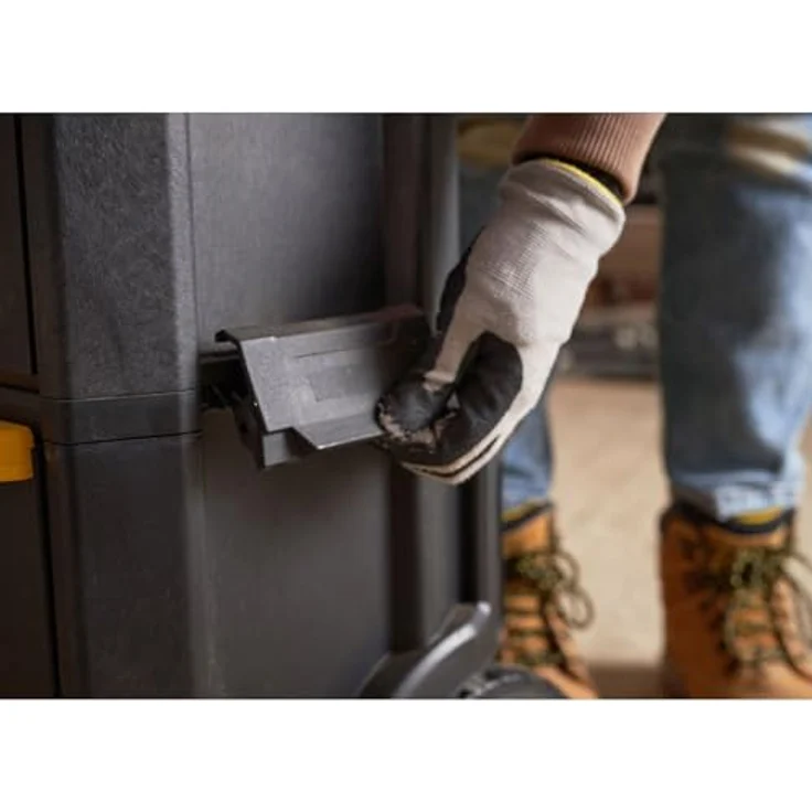 Stanley Rollende Werkstatt aus Metall-Kunststoff 1-79-206 ? Werkzeugwagen leer mit 3 modularen Einheiten ? Vielseitige Werkzeugbox für Kleinteile und große Werkzeuge – Bild 33
