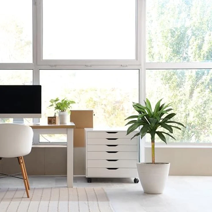 hjh OFFICE Kunstpflanze DRACAENA I Kunststoff Drachenbaum, Höhe 85.0 cm, Künstliche Zimmerpflanze im Topf, Palme – Bild 3