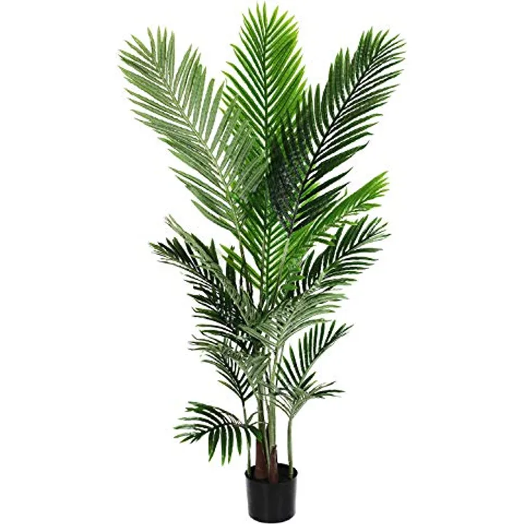 Künstliche Palme 140 cm KP610 Kunstpflanze Kunstpalme Dekopflanze eingetopft Real-Touch