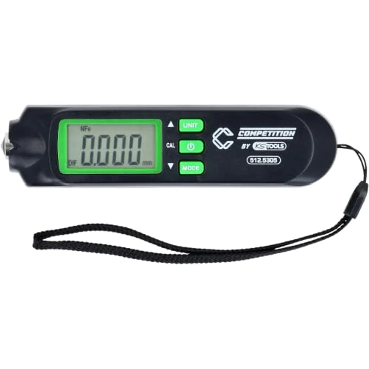 KS Tools COMPETITION Schichtdicken-Messgerät 0 - 1000µm, präzise Messung für Aluminium und Eisen, digitale Anzeige inklusive Kalibrierscheiben – Bild 4