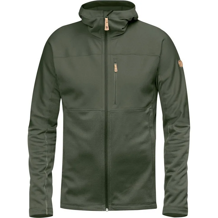 Fjällräven Fleecejacke Abisko Trail, Leichter Hoodie aus verschiedenen Fleecematerialien, schwarz