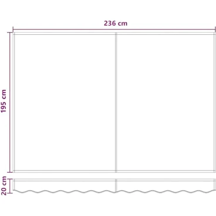 vidaXL Markisenersatzstoff Taupe 2,5 x 2 m, wetterfestes Polyester, UV- und wasserbeständig – Bild 3