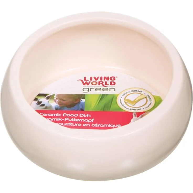 Living World Green Ergo Keramiknapf für Nager, elfenbein, groß, robust und langlebig, 420ml – Bild 1