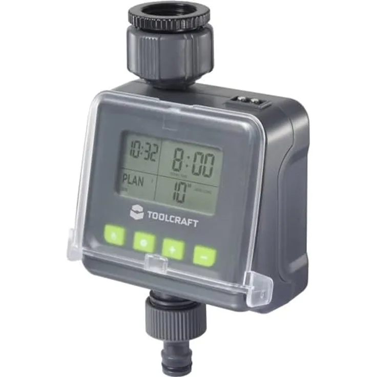 TOOLCRAFT Bewässerungssteuerung Digitale Zeitschaltuhr mit Regensensor für Bewässerungsanlagen