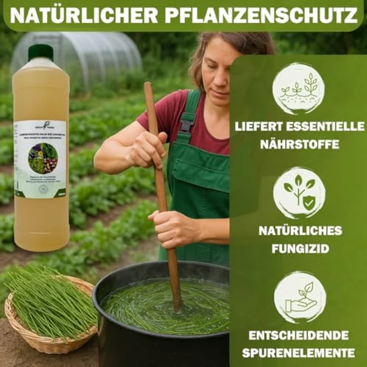 GreenPanda Schachtelhalm Extrakt 3L - Ackerschachtelhalm Konzentrat für Rosen & Tomaten, natürlicher Pilzschutz gegen Mehltau & Krankheiten – Bild 4