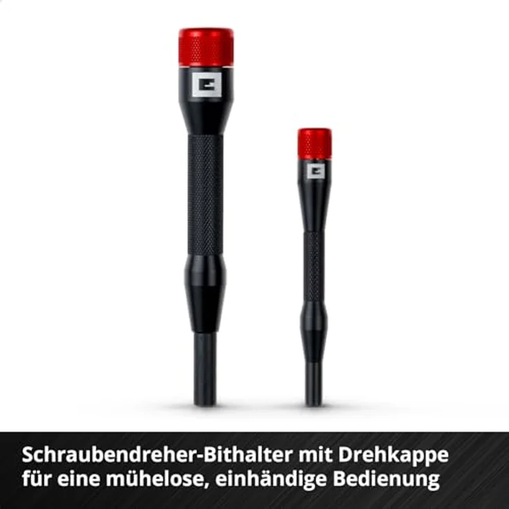 Einhell Präzisionsbit-Set 114-teilig, inklusive 28-mm- und 25-mm-Bits, mit Aluminium-Bithaltern und Adapter, Magnetverschluss-Box – Bild 5