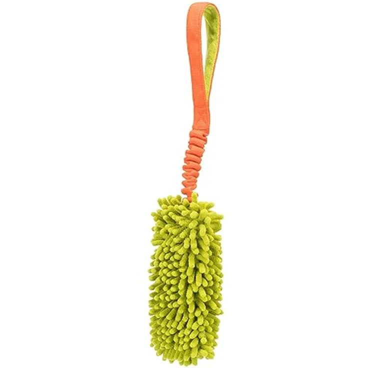 TRIXIE Outdoor-Spielzeug Bungee Dummy, Kuscheliges Hundespielzeug mit verschiedenen Texturen und Sounds – Bild 3