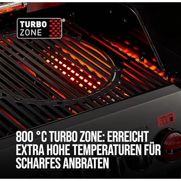 Enders Gasgrill Hyde 3 SIKR Turbo, 3-Brenner aus Edelstahl für kraftvolles Grillen, 800 °C Turbo Zone, Switch Grid, Infrarot-Backburner und Seitenkocher #8040 – Bild 2