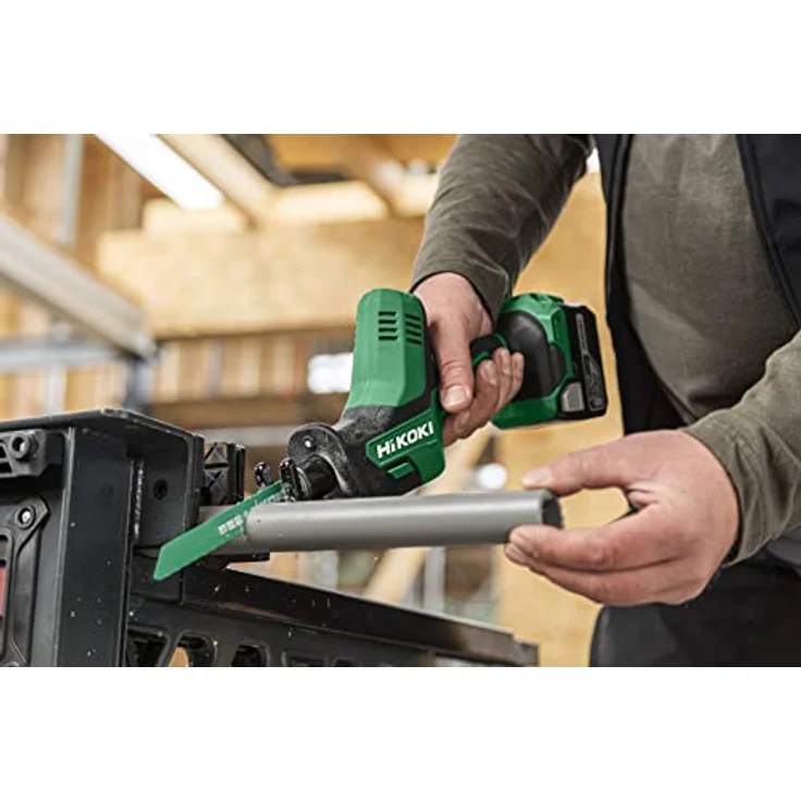 Hikoki Akku-Tigersäge CR18DAW2Z, Säbelsäge, Reciprosäge, Fuchsschwanz, Stichsägeblätter, 18 Volt – Bild 4