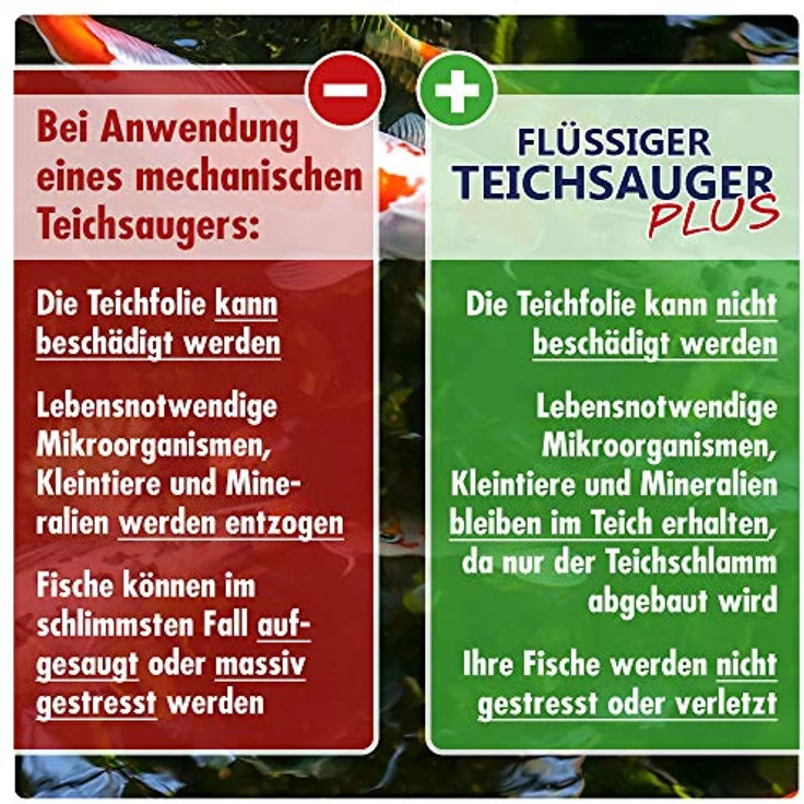 AQUASAN Gartenteich Mulmvec Flüssiger Teichsauger Plus (Teichschlammentferner - Kein mechanisches Absaugen von Schlamm und Mulm mehr notwendig - Nie Wieder Teichschlamm), Inhalt:5 Liter – Bild 4