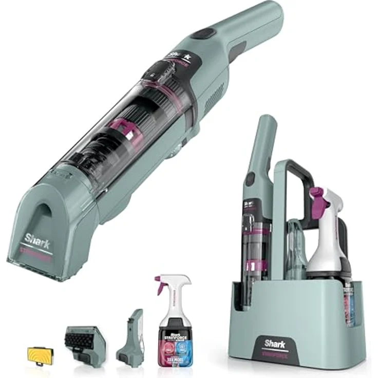 Shark StainForce HX100EUCP, Kabelloser Fleckenentferner mit leistungsstarker Fleckentfernung, inklusive Aufbewahrungsbox, Zubehör und 2 × Reiniger – Bild 1