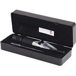 KS Tools Refraktometer für Kühlflüssigkeit und Batteriesäure, mit automatischer Temperatur-Kompensation und Alkalimetallkalibrierung, inklusive Kalibrierschraubendreher und Pipette im Kunststoff-Etui