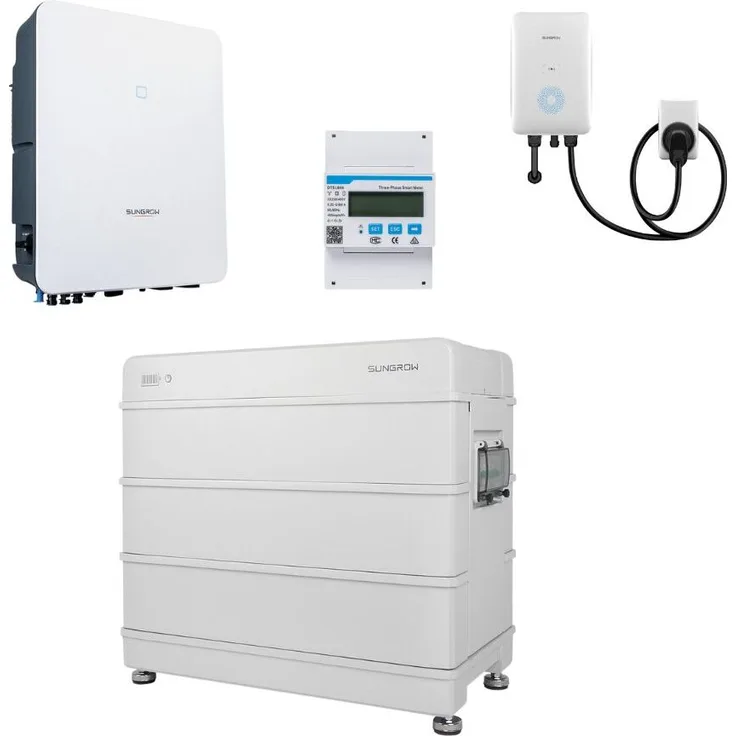 Sungrow Aktionspaket Wechselrichter 5kW, Hybridwechselrichter mit 3-Phasen-Operation, Batteriespeicher 3,2 kWh, EV-Ladestation 11 kW