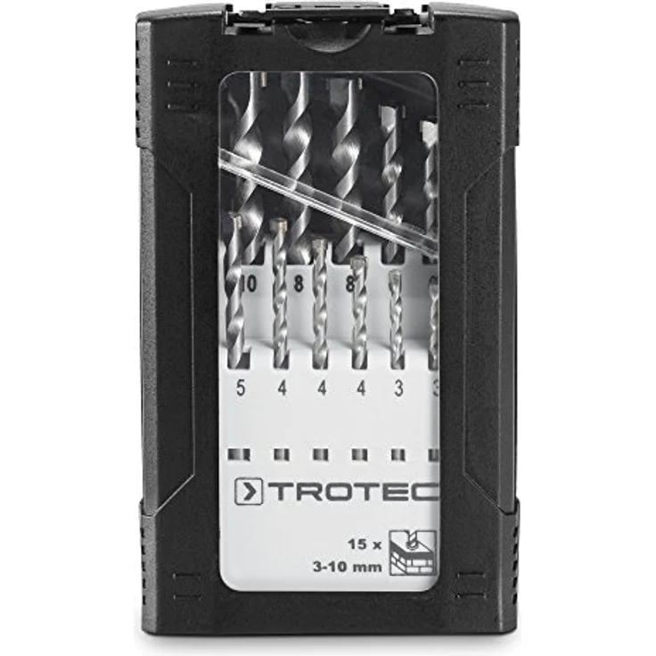 Trotec 6200001151 Steinbohrer-Set 15-teilig aus Karbonstahl für Granit, Beton, Mauerwerk, Kalksandstein, Natur- und Kunststein – Bild 4