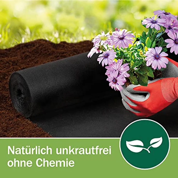 Moorland Unkrautvlies Gardur Schwarz 100cm, 5000 – Bild 7