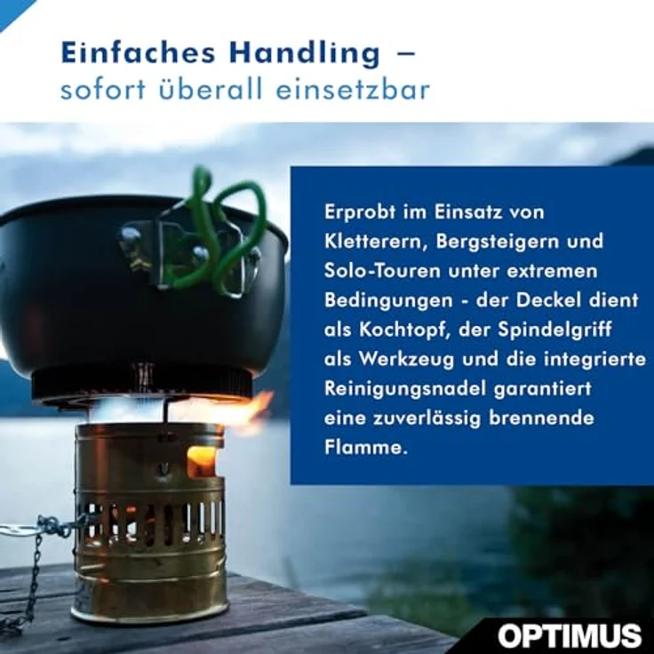 Optimus Svea, Benzinkocher für Outdoor, einflammig, 1400 Watt, Messing, 550 g – Bild 4