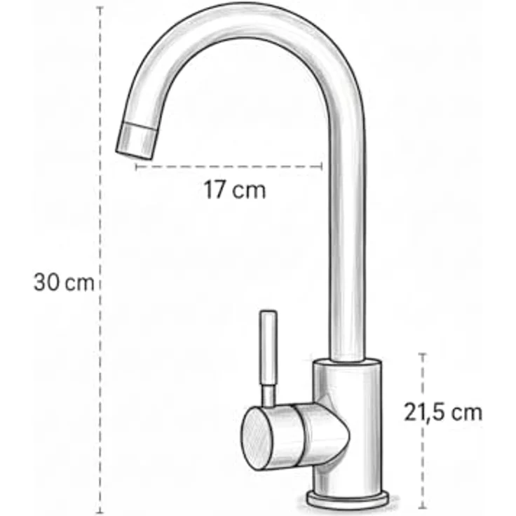Faizee Möbel Granitspüle 76x44+Spülkorb mit Spiralarmatur, Schwarz – Bild 10