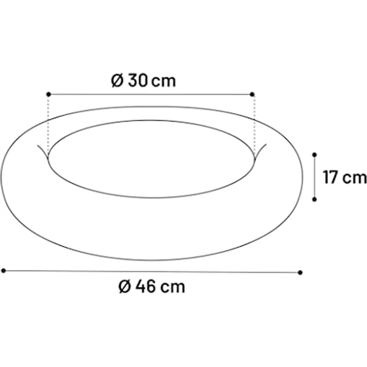 Flamingo Bett für Hunde und Katzen, 46 x 46 x 17 cm, waschbar, Rutschfester Boden, Abnehmbarer Bezug, weich und bequem – Bild 3
