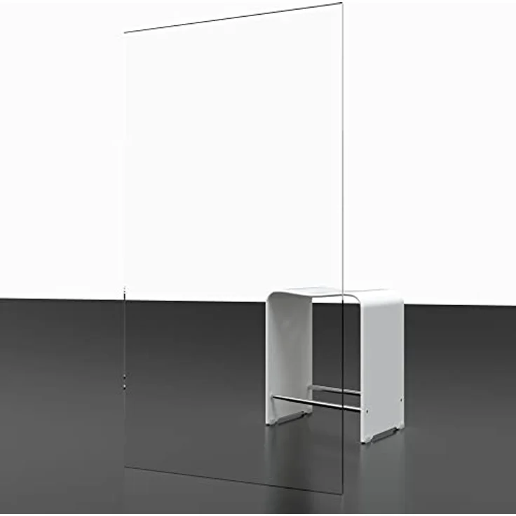 Schulte Duschwand Smart inkl, Klebe-Montage, 127 x 121 cm, 3-teilig faltbar, 3 mm Sicherheits-Glas klar, alu-natur, Duschabtrennung für Wanne – Bild 4