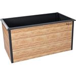 Zelsius Hochbeet für Garten, Terrasse oder Balkon Anthrazit RAL 7016 | 150 x 75 x 77 cm, in Holzoptik | Gemüsebeet, Blumenbeet, Pflanzbeet, Pflanzkasten, Blumenkasten, Gartenbeet