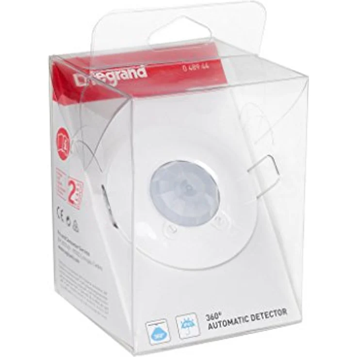 Legrand, Infrarot Decken-Bewegungsmelder für den Innenbereich, 360° Arbeitsfeld, Reichweite bis 8m, einstellbare Umgebungshelligkeit, IP41, Unterputz Deckenmontage, 048944 – Bild 4