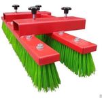 SRM Design Handkehrmaschine Kehrbesen 100cm Rot, für Stapler und Traktor, langlebige Borsten, Sicherheitslaschen