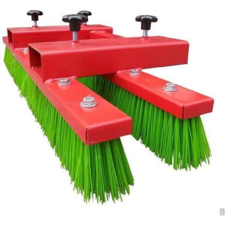 SRM Design Handkehrmaschine Kehrbesen 100cm Rot, für Stapler und Traktor, langlebige Borsten, Sicherheitslaschen