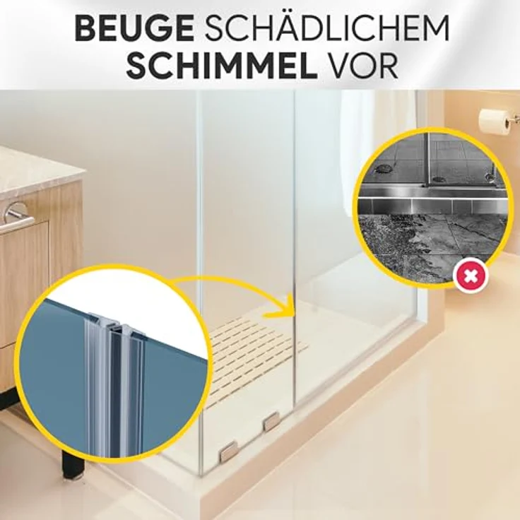 tktrading24 Duschdichtung PVC Ersatzdichtung TYP-8, 90° für Duschkabine, 200cm, geeignet für 6mm Glas, schimmelbeständig und langlebig – Bild 5