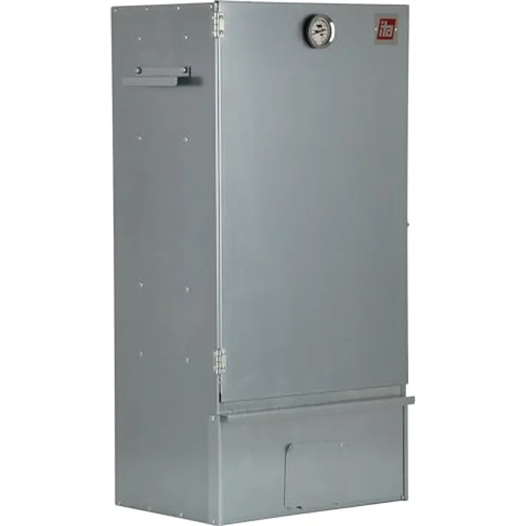 ITA Elektrischer Räucherofen 7005, Premium Räucherschrank aus Edelstahl 81 cm mit Elektroheizung, zur Nutzung für Kalträuchern und Heißräuchern, inklusive Zubehör – Bild 1
