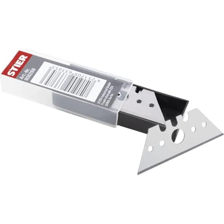 Stier Trapezklinge für Sicherheits-Cuttermesser Basic, 10er Pack, langlebig und werkzeugfreier Wechsel – Bild 6