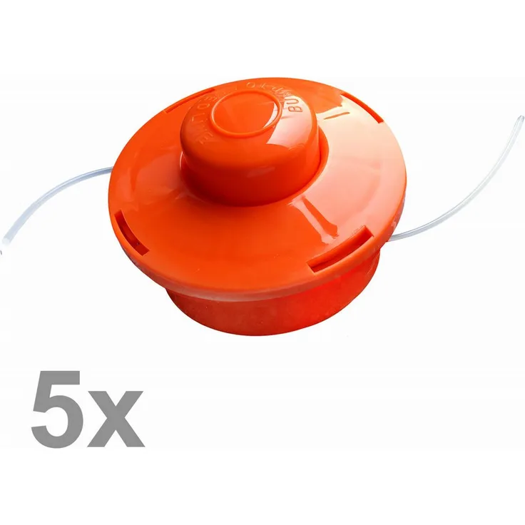 NEMAXX Fadenspule, Profi Doppelfadenkopf in Orange mit Tippautomatik