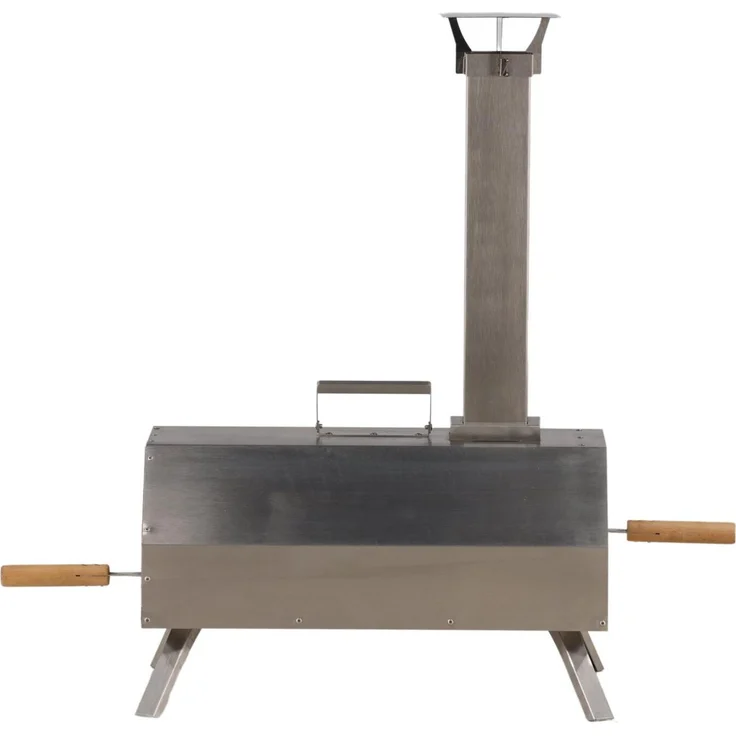 Venture Home Hamnå, Pizzaofen für Holzkohle, silbernes modernes Design