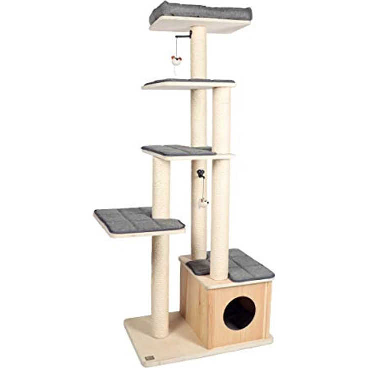 Europet Bernina 431-444627 Kratzbaum Aus Holz - Stockholm - 70x48x171cm – Bild 2