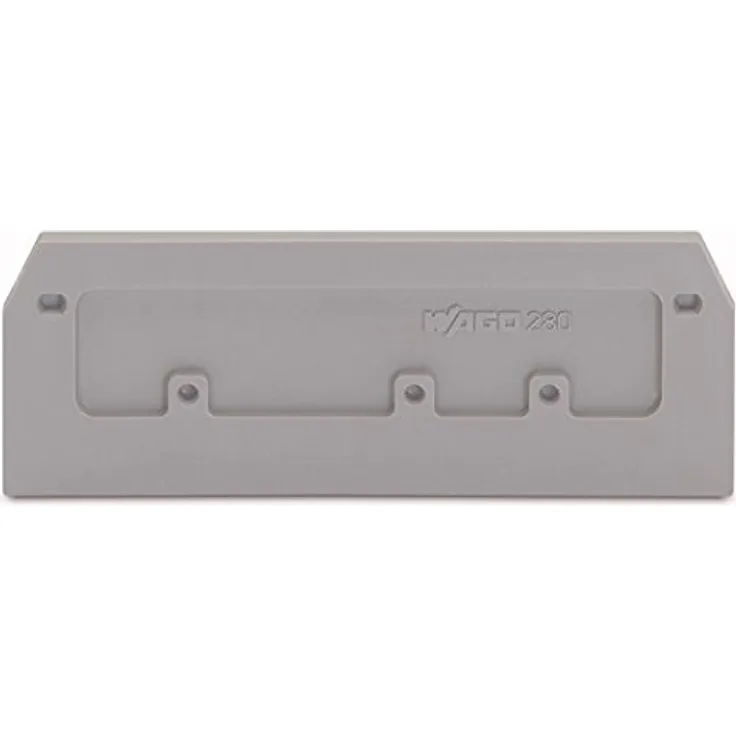 Wago 280-374 Abschluss, 100er Pack, grau, Brandlast: 0.1 MJ