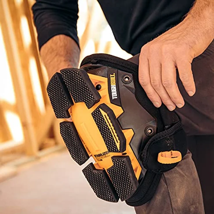 ToughBuilt TB-KP-G205 Stabilizer Knieschützer, Schwarz/Gelb, einheitsgröße – Bild 4