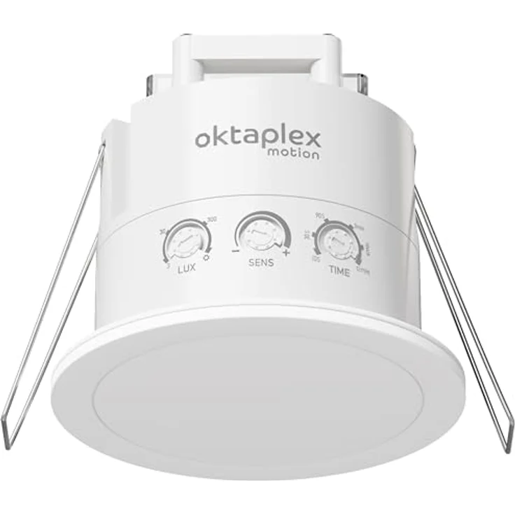Oktaplex motion Noa Präsenzmelder Decke, 360 Grad Radar, 24GHz, IP65, flach, Weiß, 6m Reichweite, für Badezimmer geeignet – Bild 1