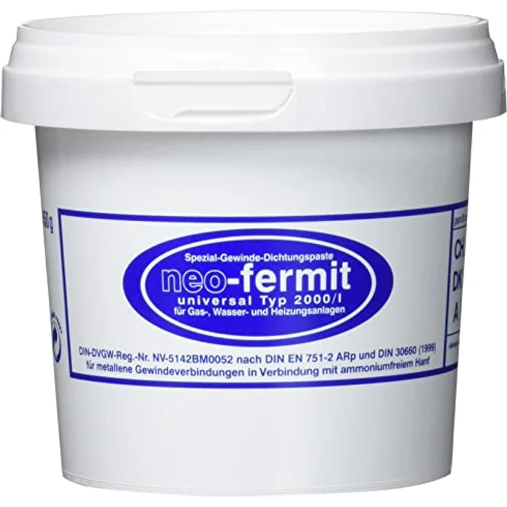 Fermit Neo Fermit, Gewindedichtpaste für Metallgewindeverbindungen, DVGW-zertifiziert, 450g Dose – Bild 1